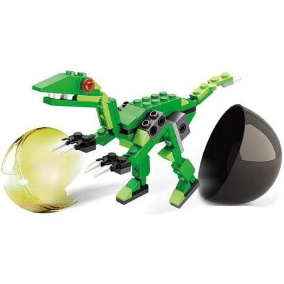 4 Pack Dinosaur Building Blocks Toys in Jumbo Eggs for Kids Boys Girls - Picture 5 of 6